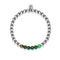 Rêveur | Argent | Nouvelle Agate verte | Bracelet d'expression de pierres précieuses